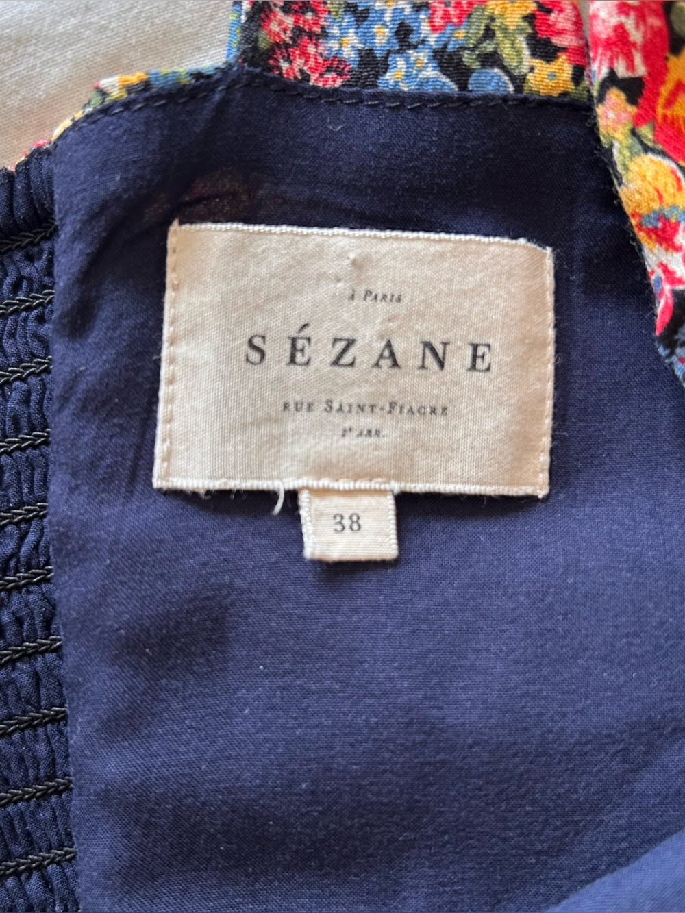 Sezane Dorotha Dress Fleurs Soleil - Size 38 - Picture 6 of 7